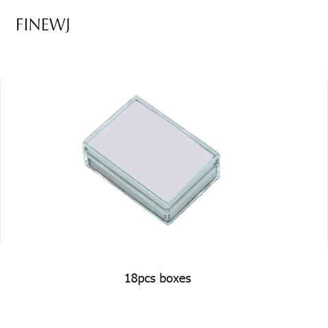 Transparent Loose Diamond Display Box White Foam Novel Pendant Gemstone Jewelry Storage Tray Gems Carrying Case Travel Organizer