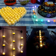 Candle Light Rechargeable Candles Timer Remote LED Tea Light Flameless For Wedding Room Garden Holiday Lighting Home Decoration