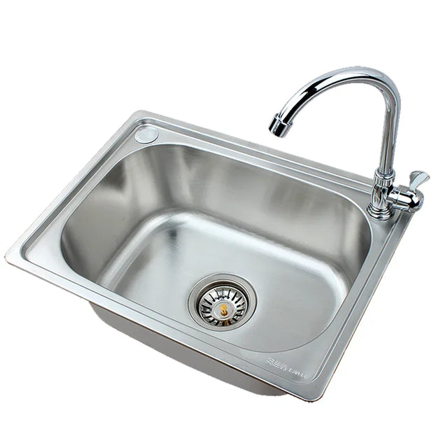 Kitchen sink Handmade stainless steel single bowl sink above counter or wall mounted vegetable Wash basin set mx4221950