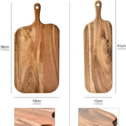 Wooden Cutting Board with Handle Kitchen Household Serving Board Wooden Cheese Board Charcuterie Board for Bread Fruit Plates