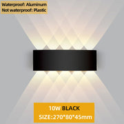 Up and Down LED Wall Lamp Waterproof IP65 Aluminium Interior Wall Light For Bedroom Living Room Corridor Indoor Outdoor Lighting