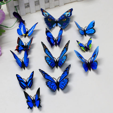 12 Pcs 3d Butterflies Room Wall Art Home Diy Decoration Stickers