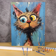 Abstract Cat Painting By Numbers On Canvas For Kids Gift Diy Picture Paint With Number Wall Art For Living Room Home Decoration