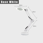 5X Magnifying Glass with Light 2-in-1 LED Lighted Magnifier 3 Color Modes Stepless Dimmable Hands Free Magnifying Desk Lamp