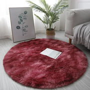 40cm Anti-Slip Fluffy Rugs Large Shaggy Rug Super Soft Mat Living Room Bedroom Carpet Aesthetic Bedroom Round Carpet Decoration