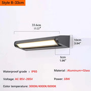 2025 new model.  Outdoor waterproof wall lamp.  Can rotate.  Aluminum and glass materials.  18W, minimalist landscape light