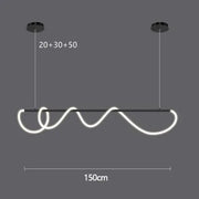 Nordic Hose Led Pendant Lights Dimmable Gold Minimalist Decor for Over The Table Kitchen Dining Room Bar Hanging Lamp Lusters