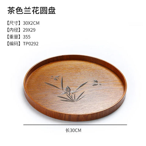 Japanese Wooden Tray Tea Tray Portable Decorative Miscellaneous Storage Tea Set Kitchen Storage Restaurant Service Tray