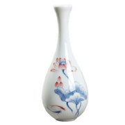 Chinese Porcelain Ceramic Vase Ornaments Decorative Flower Vase For Wedding Decoration Pot Jade Pure Zen Guanyin Hand-painted