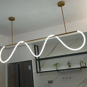 Nordic Hose Led Pendant Lights Dimmable Gold Minimalist Decor for Over The Table Kitchen Dining Room Bar Hanging Lamp Lusters