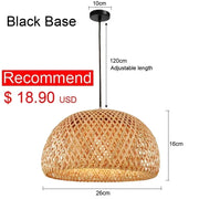 Bamboo Hanging Lamp Pendant Ceiling Light Rattan Wicker Lustre Hand Knit Braiding Suspended Home Dining люстра потолочная