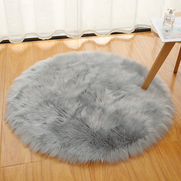 Ultra soft Plush Rug Round Carpet For Living Room Sofa Foot Pad 2023 Fluffy Soft Kids Bedroom Cushion Balcony Hanging Basket Mat