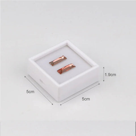 8PCS/Lot Diamond Gemstone Storage Collection Display Box Top Glass Beads Organizer Show Case Square Gems Holder Container