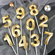 1Pc New 0-9 Number Birthday Candles Extended Big 3D Design Cake Candle Topper Decoration For Birthday Anniversary Celebration