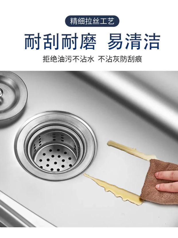 Kitchen sink Handmade stainless steel single bowl sink above counter or wall mounted vegetable Wash basin set mx4221950