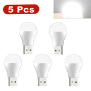 5pcs USB LED Reading Lamp Mini Book Light Camping Night Lights Table Lamps For Power Bank PC Notebook Laptop USB Night Light