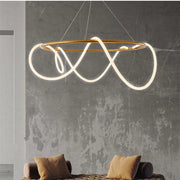 Nordic Hose Led Pendant Lights Dimmable Gold Minimalist Decor for Over The Table Kitchen Dining Room Bar Hanging Lamp Lusters