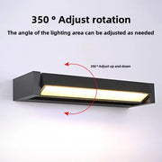 2025 new model.  Outdoor waterproof wall lamp.  Can rotate.  Aluminum and glass materials.  18W, minimalist landscape light