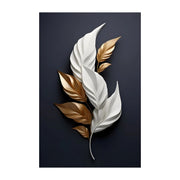 Wabi-Sabi-Nordic Light Painting, Luxury Flower Leaf Wall Art, Canvas Painting, Living Room, Home Decor