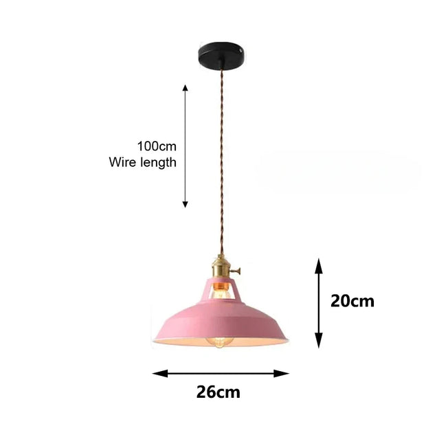 Pendant Lights Retro Industrial Colorful Restaurant Kitchen Home Ceiling Lamps Vintage Hanging Lights Lampshade Decorative Lamps