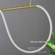 Nordic Hose Led Pendant Lights Dimmable Gold Minimalist Decor for Over The Table Kitchen Dining Room Bar Hanging Lamp Lusters