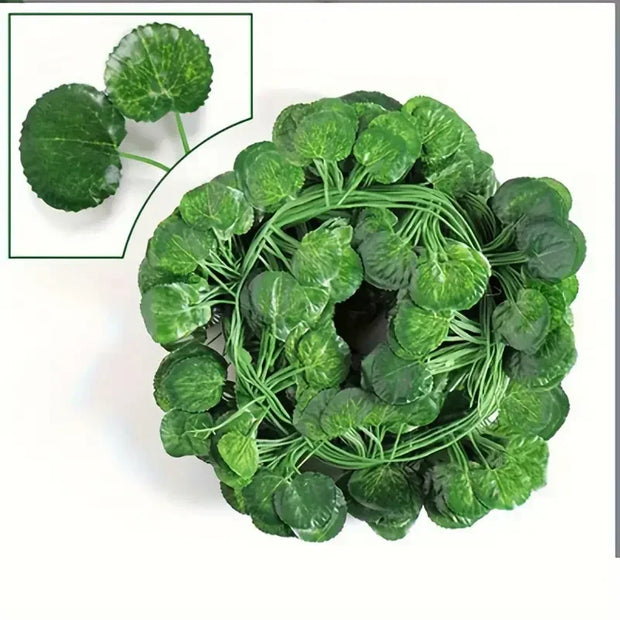 50/2M Artificial Green Ivy Vine Garland Fake Leaf Plants Rattan Hanging Creeper Garlands for Garden Wedding Party Wall Decor