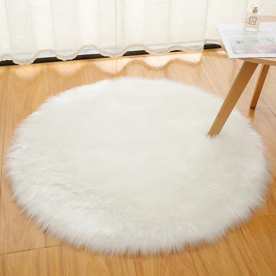 Ultra soft Plush Rug Round Carpet For Living Room Sofa Foot Pad 2023 Fluffy Soft Kids Bedroom Cushion Balcony Hanging Basket Mat