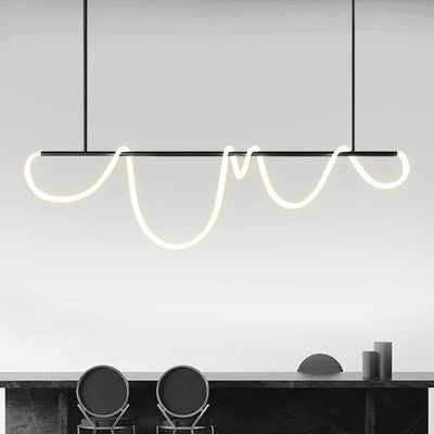 Italian Minimalist Chandelier Living Room Creative Bar Bedroom Line Restaurant Led Light Hanging Lighting DIY Pendant Lamp Home