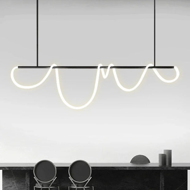 Italian Minimalist Chandelier Living Room Creative Bar Bedroom Line Restaurant Led Light Hanging Lighting DIY Pendant Lamp Home