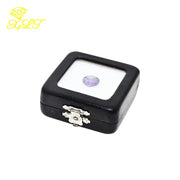 10pcs Black PU Leatherette Bare Stone Box Gem Rhinestone Jewelry Box And Packaging For Wedding Storage Naked Box