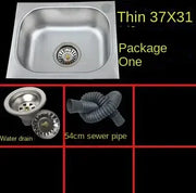 1.1mm Best Thickened Sink 304 Stainless Steel Kitchen Single Large Slot Set