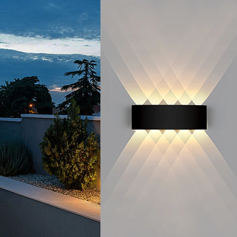 Led Wall Lamp Outdoor Indoor Waterproof Surface Mounted LED Up and Down Wall Light Porch Garden AC85-265V