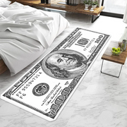 100 Dollar Bill Runner Area Rug  Door Mat Entrance Non-slip Washable Kitchen Carpet Living Room Hallway Rugs Bathroom Bath