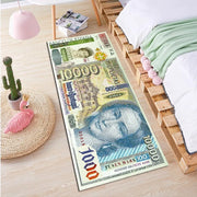 Euro Dollar Rug Bedroom Living Room Carpet Hallway Long Strip 3D Carpet Anti-slip Floor Mat Soft Kitchen Mat Home Room Decoratio