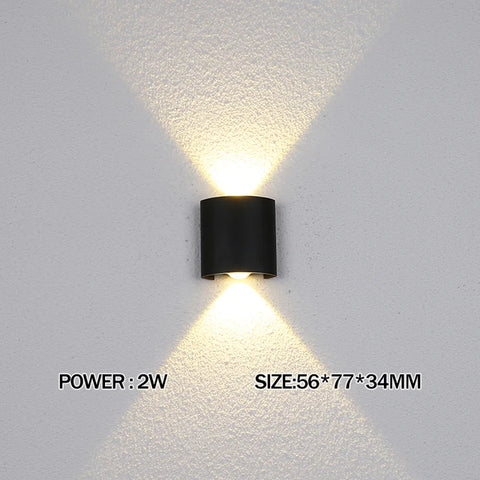 2W 4W 6W 8W 10W 12W  LED Wall Light Outdoor Waterproof Modern Nordic style Indoor Wall Lamps Living Room Porch Garden Lamp